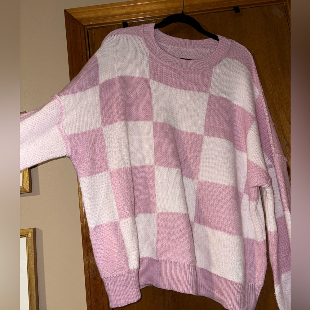 Checkered Oversized Sweater